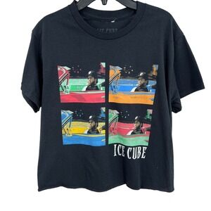 Ice‎ Cube Black Cropped Tee Small New